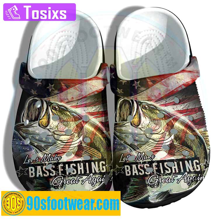 Crocs outfit - fishing crocs – makes bass fishing great again happy custom classic clog - 713 Crocs Outfit
