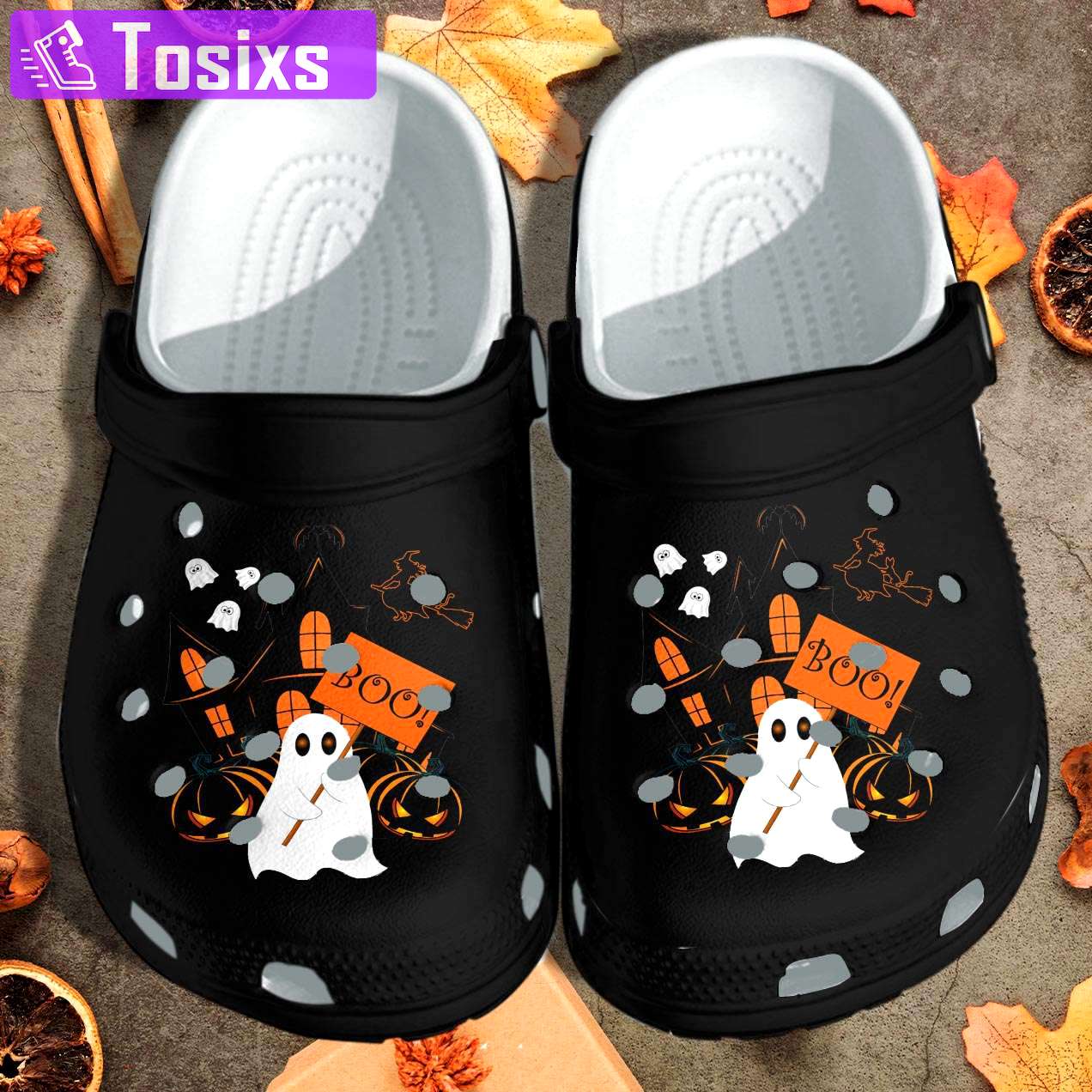 Crocs outfit - ghost boo halloween crocs crocband clogs shoes - 761 Crocs Outfit