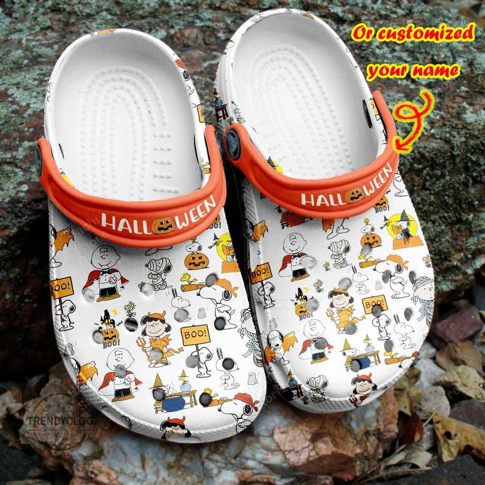 Crocs outfit - halloween crocs personalized peanut snoopy boo pattern clogs crocband shoes - 975 Crocs Outfit