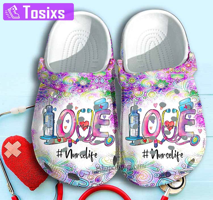 Crocs outfit - love nurse life with medical equipment stock shoes clogs crocs - 1375 Crocs Outfit
