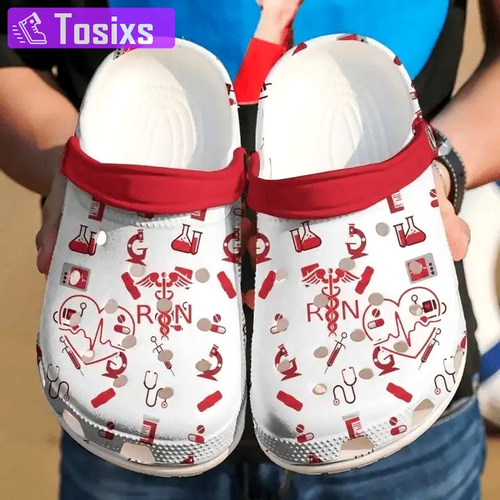 Crocs outfit - nurse red symbols pattern crocs crocband clog shoes for men women - 1563 Crocs Outfit