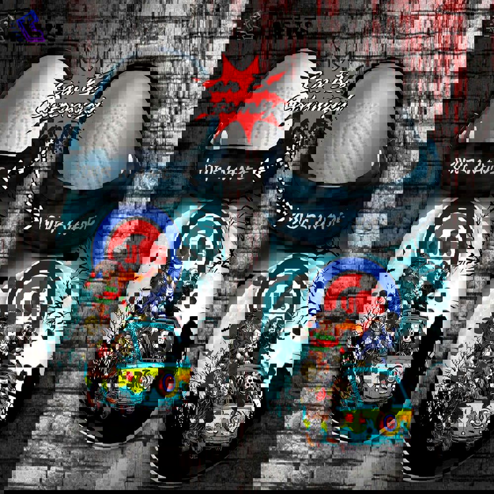 Crocs outfit - personalized chicago cubs horror friends van with clown retro scary movie villains halloween crocs clogs crocband shoes - 1652 Crocs Outfit