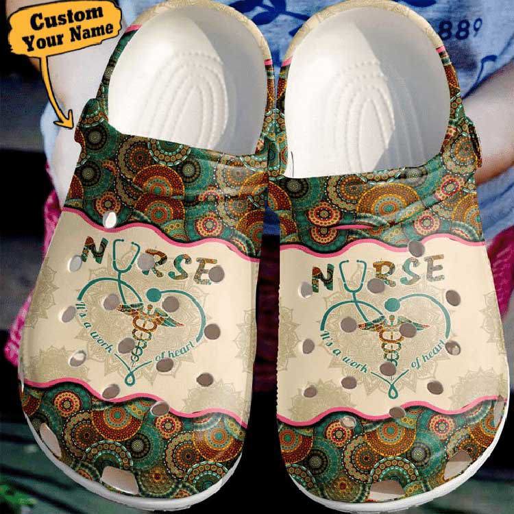 Crocs outfit - personalized nurse a work of heart love doctor clog crocs shoes - 1785 Crocs Outfit