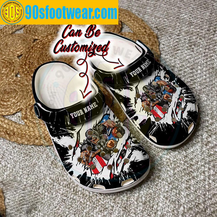 Crocs outfit - personalized raider crocs mascot ripped flag las vegas raiders football team custom classic clog - 1818 Crocs Outfit