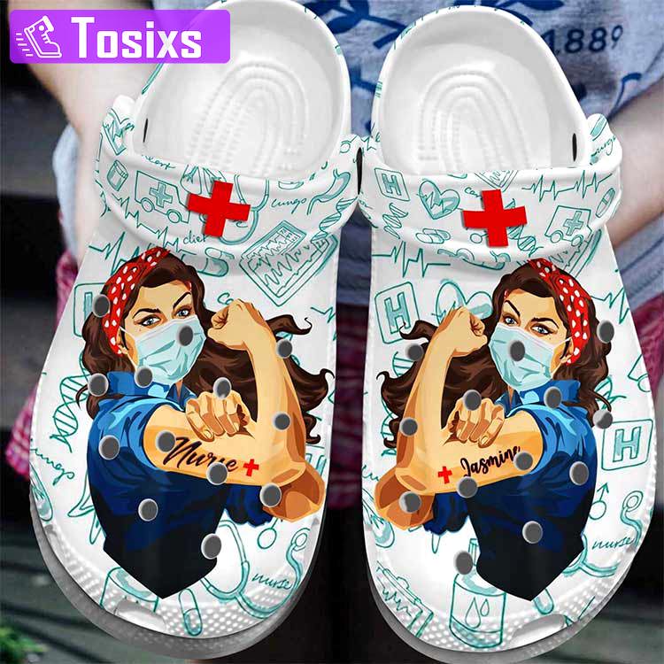 Crocs outfit - super woman hero nurse crocs clog - 2139 Crocs Outfit