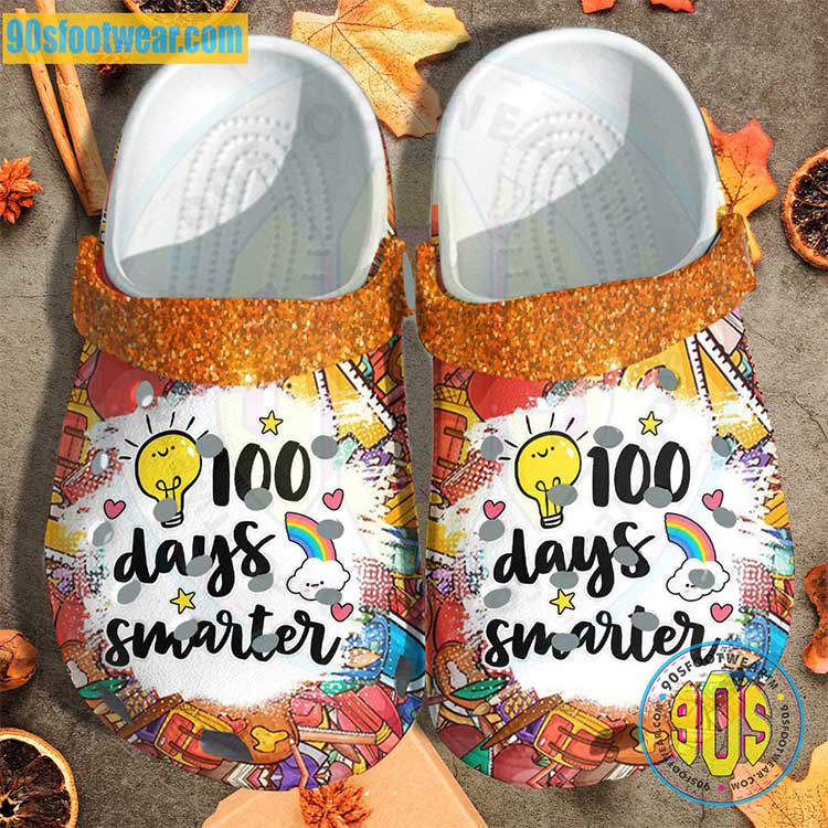 Crocs outfit - teacher crocs – rainbow 100 days smarter clogs - 2159 Crocs Outfit