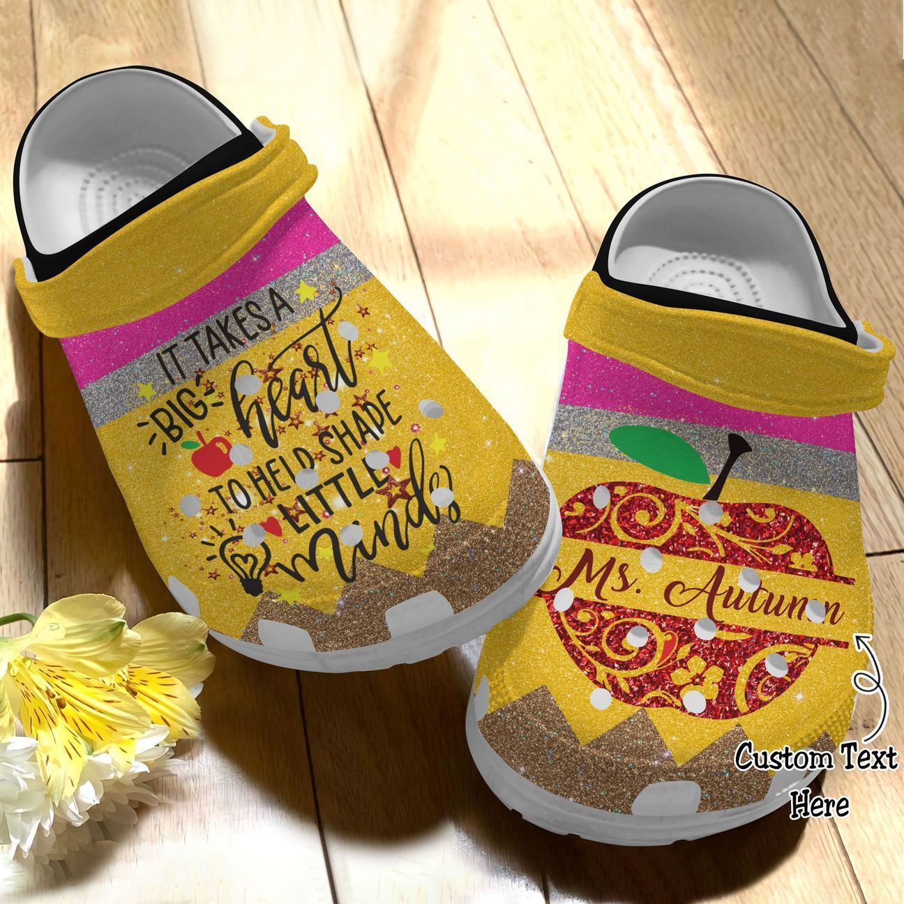 Crocs outfit - teacher custom name it takes a big heart to help shape little minds crocs crocband clog shoes for men women - 2171 Crocs Outfit