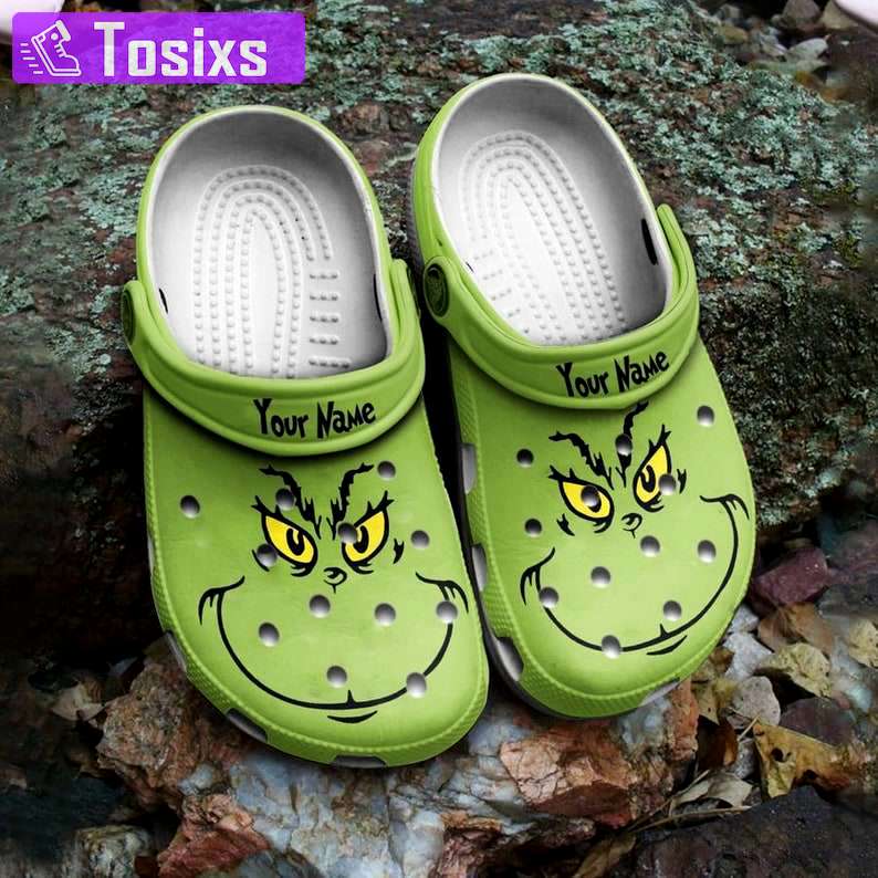 Crocs outfit - the grinch face funny christmas custom name crocs clogs crocband shoes - 2202 Crocs Outfit