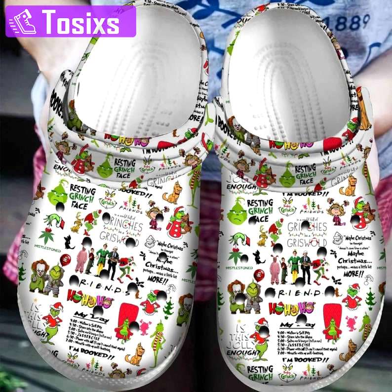 Crocs outfit - the grinch funny christmas pattern crocs clogs crocband shoes - 2206 Crocs Outfit