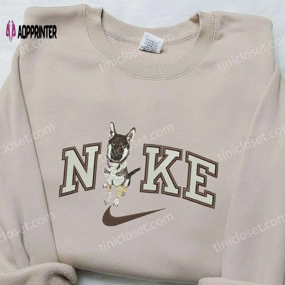 Custom nike embroidered husky dog animal shirt – unique & stylish design Embroidered Shirt