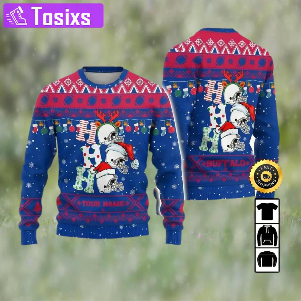 Customized buffalo bills ugly christmas sweater, faux wool sweater, national football league, gifts for fans football nfl, football 3d ugly sweater, merry xmas ? prinvity Christmas Ugly Sweater