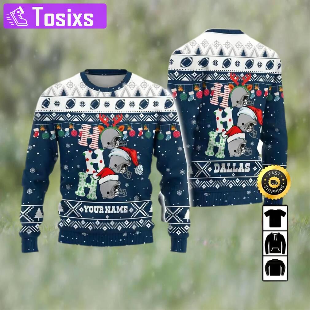 Customized dallas cowboys ugly christmas sweater, faux wool sweater, national football league, gifts for fans football nfl, football 3d ugly sweater ? prinvity Christmas Ugly Sweater