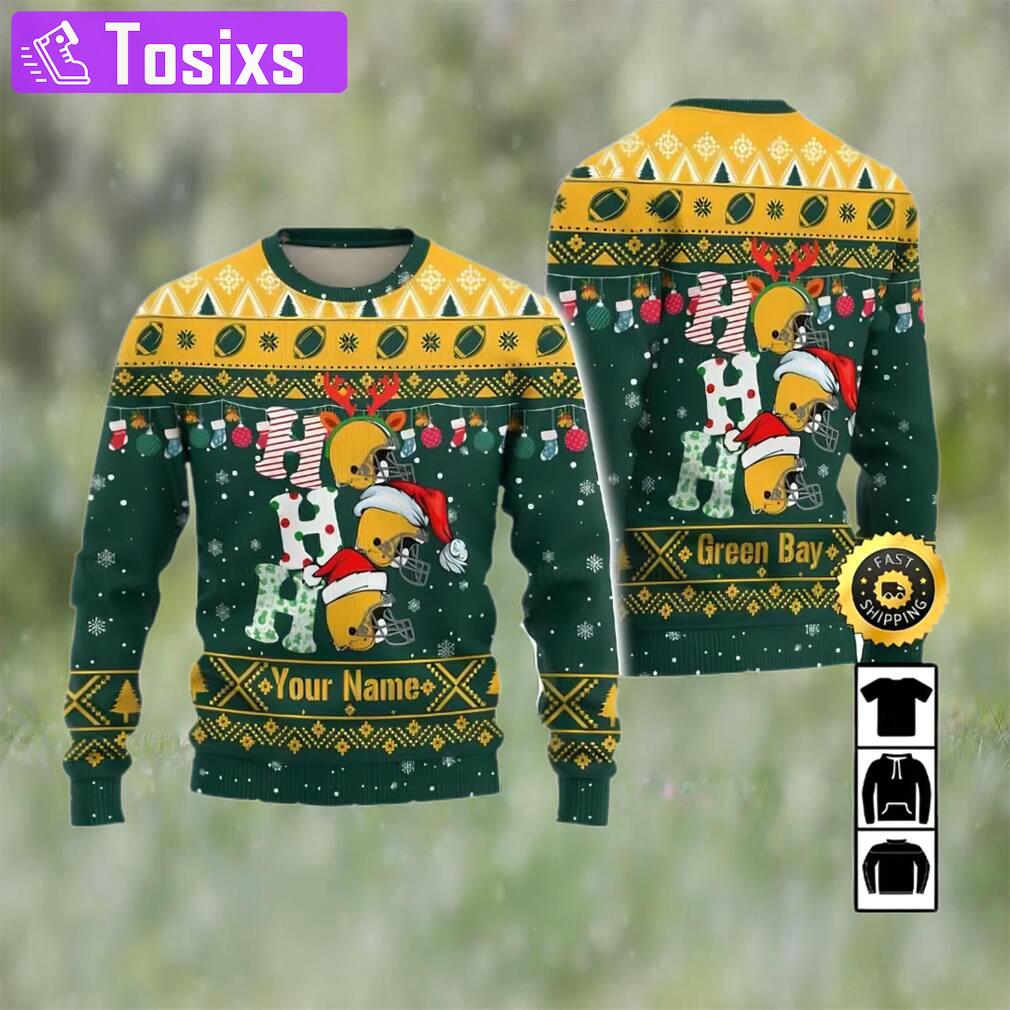 Customized green bay packers ugly christmas sweater, faux wool sweater, national football league, gifts for fans football nfl, football 3d ugly sweater ? prinvity Christmas Ugly Sweater