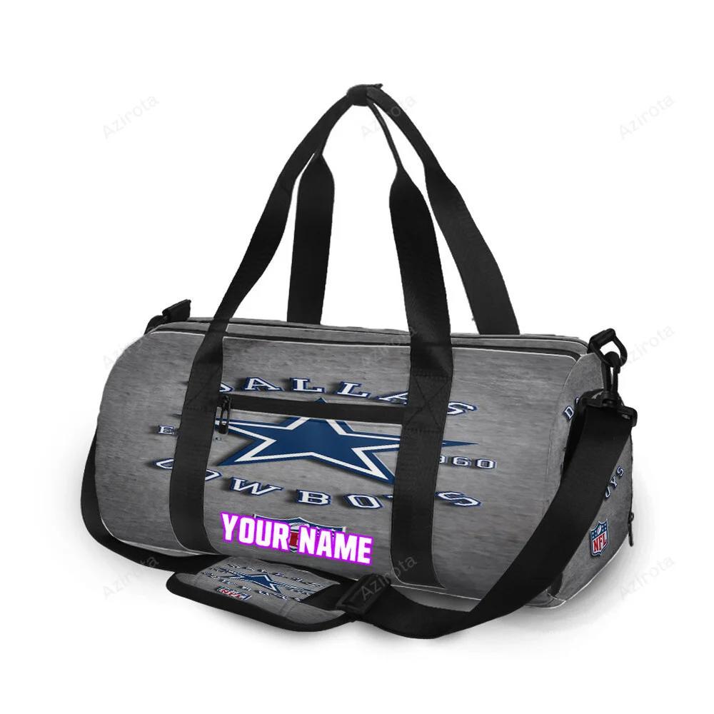 Dallas cowboys est 1960 gray personalized name travel bag gym bag 1281 Travel Bag