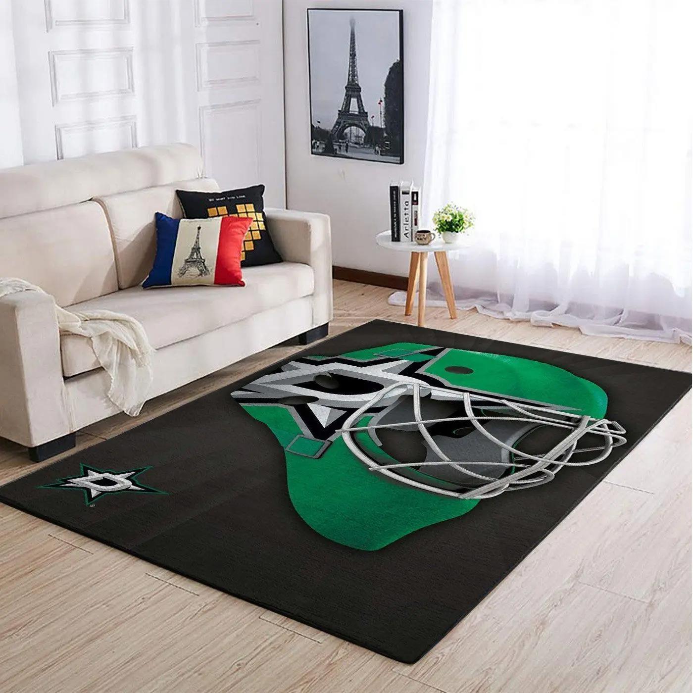 Dallas stars nhl area rugs team logo living room regtangle carpet Rectangle Rug