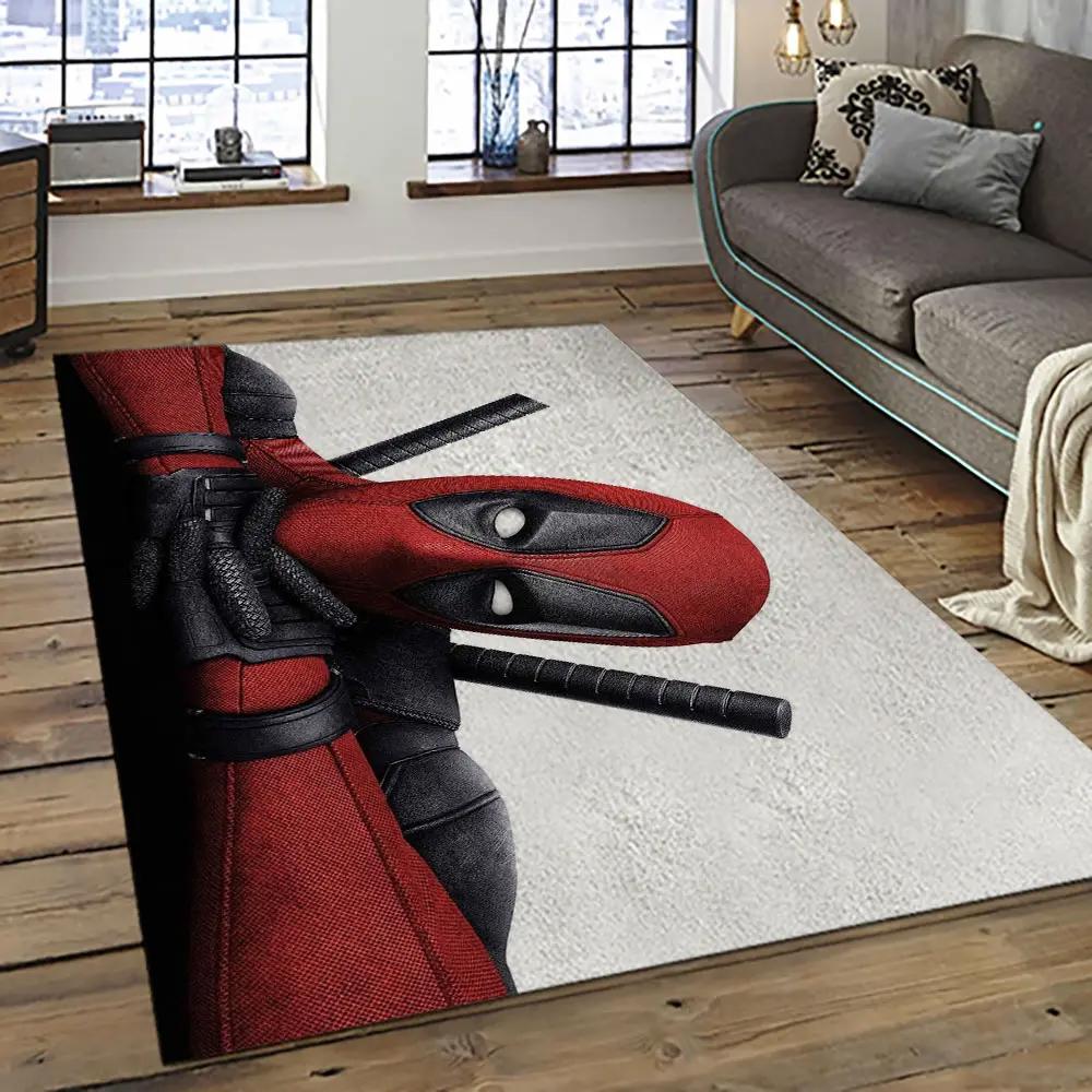 Deadpool marvel movie retangle carpet area rug home decor best gift for fan and friends dp59 Rectangle Rug