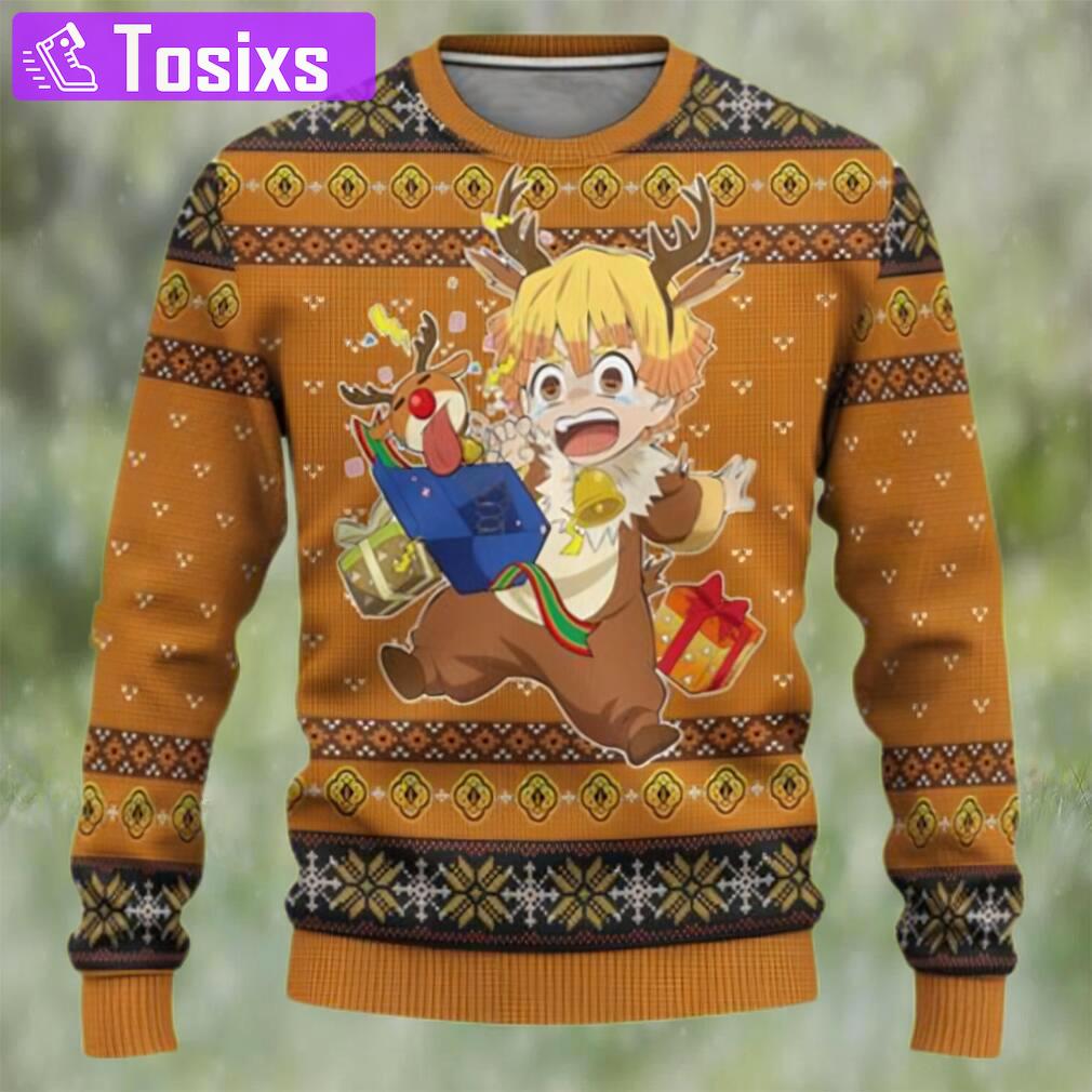 Demon slayer zenitsu chibi ugly christmas sweater Christmas Ugly Sweater
