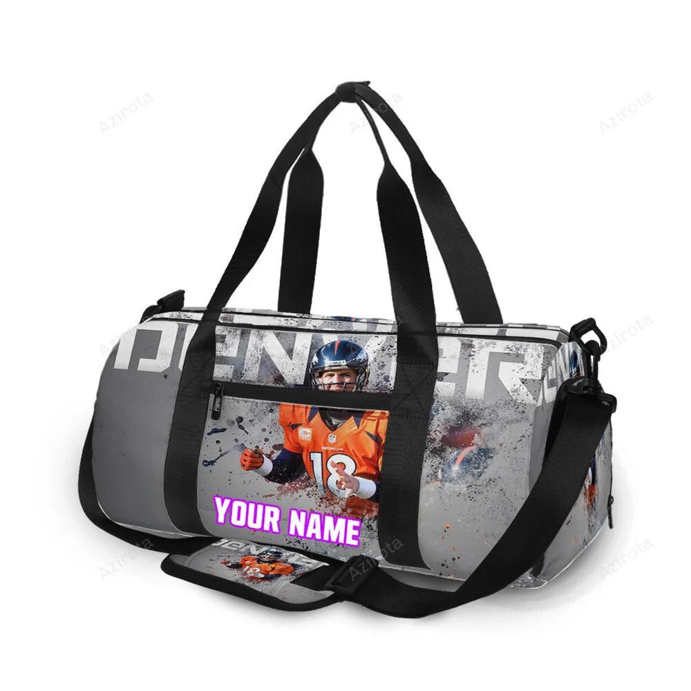 Denver broncos 18 peyton manning v46 personalized name travel bag gym bag 1589 Travel Bag
