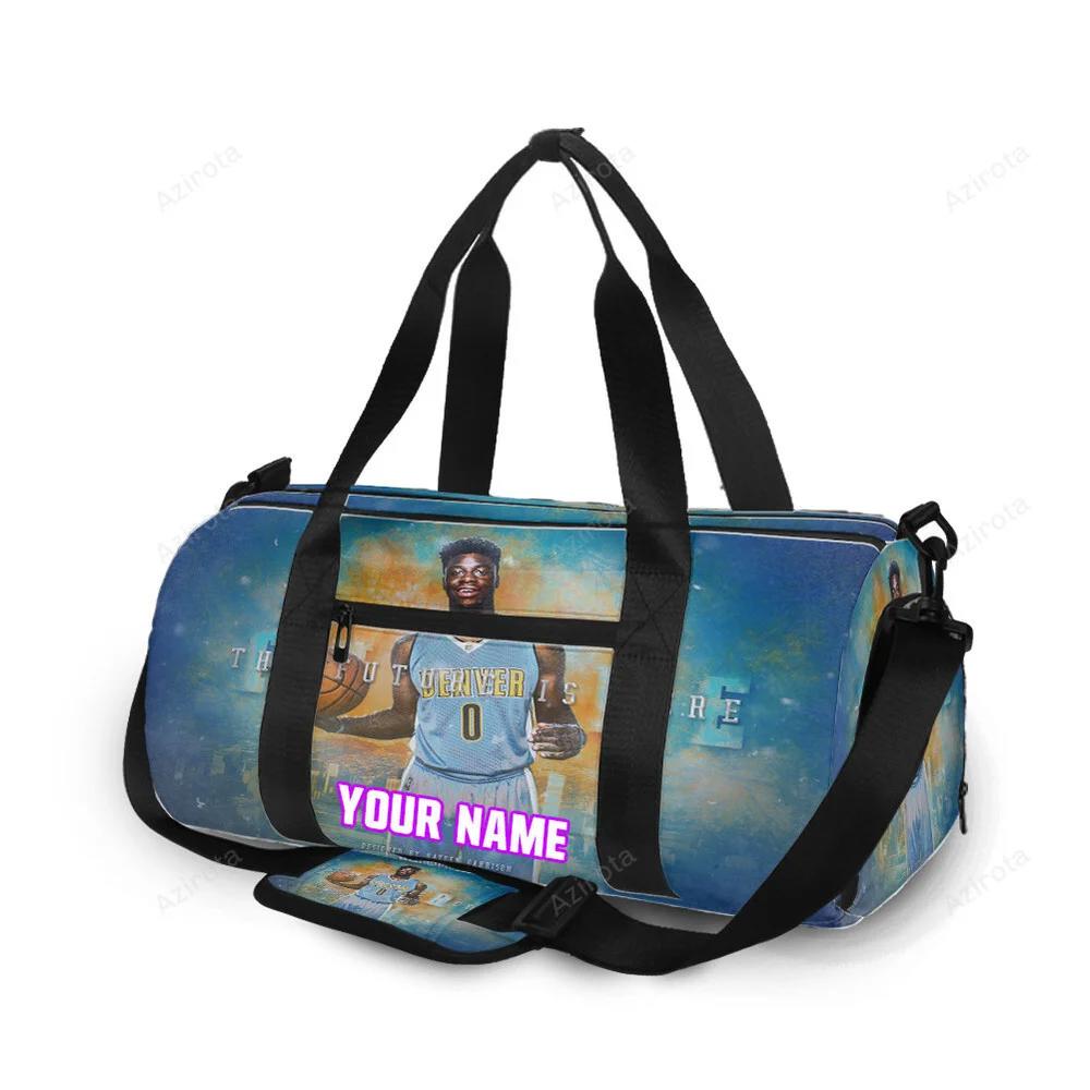 Denver nuggets emmanuel mudiay2 personalized name travel bag gym bag 1282 Travel Bag
