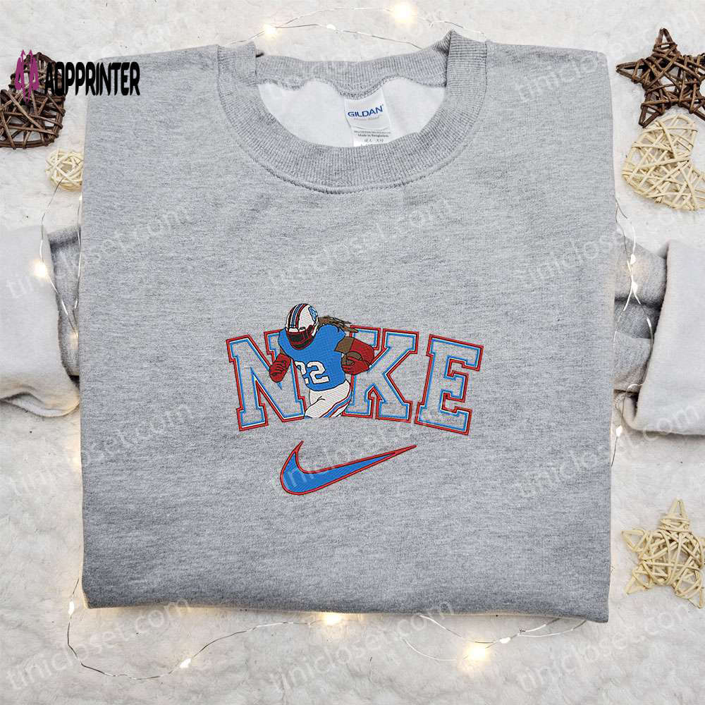 Derrick henry x nike embroidered shirt: nfl sports hoodie with celebrity style Embroidered Shirt