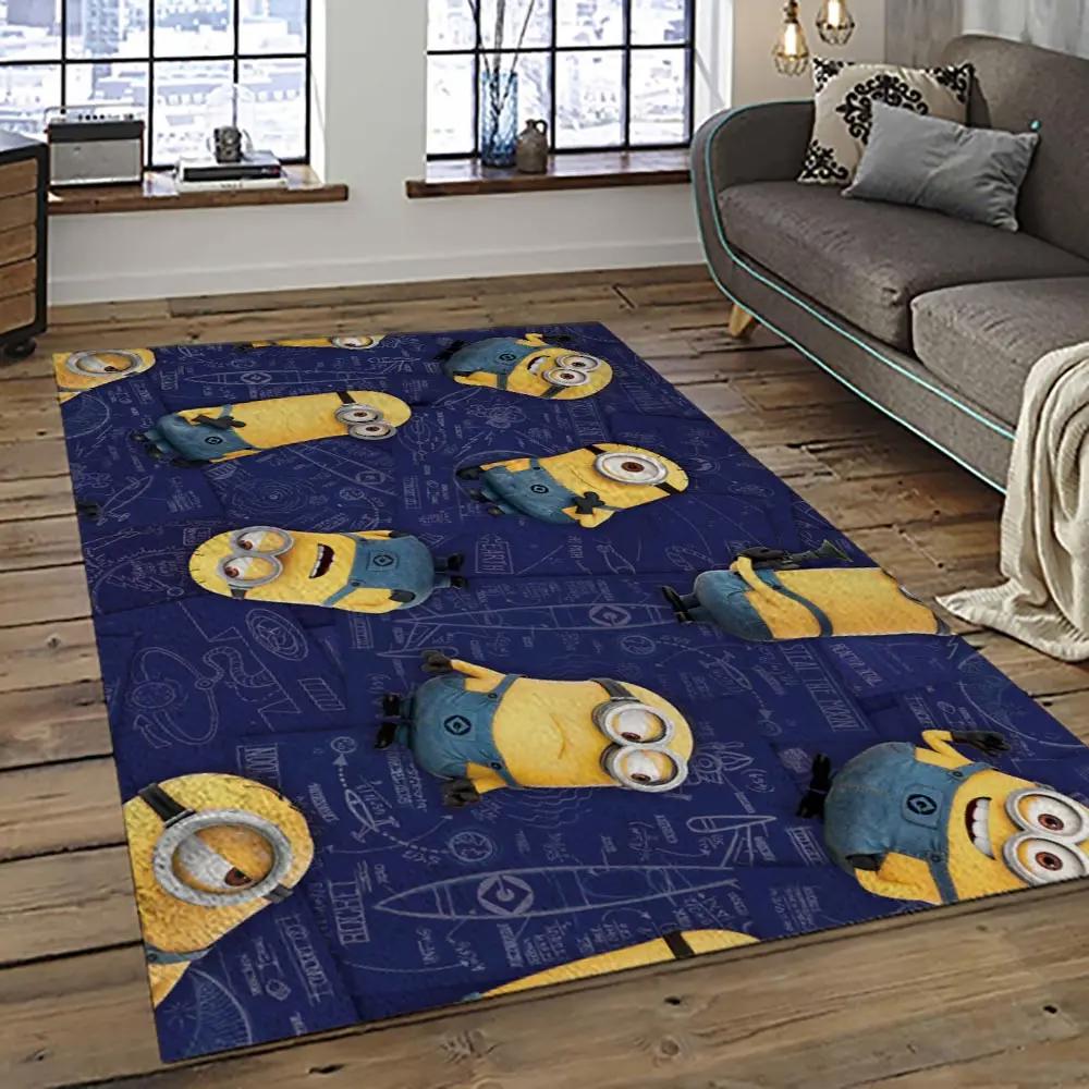 Despicable me film movie minion characters area rug home decor halloween gift best present for friends dmm28 Rectangle Rug