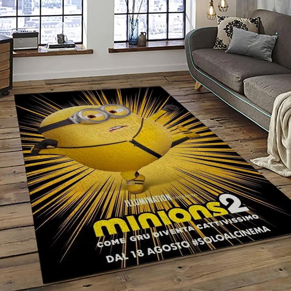 Despicable me film movie minion characters area rug home decor halloween gift best present for friends dmm47 Rectangle Rug