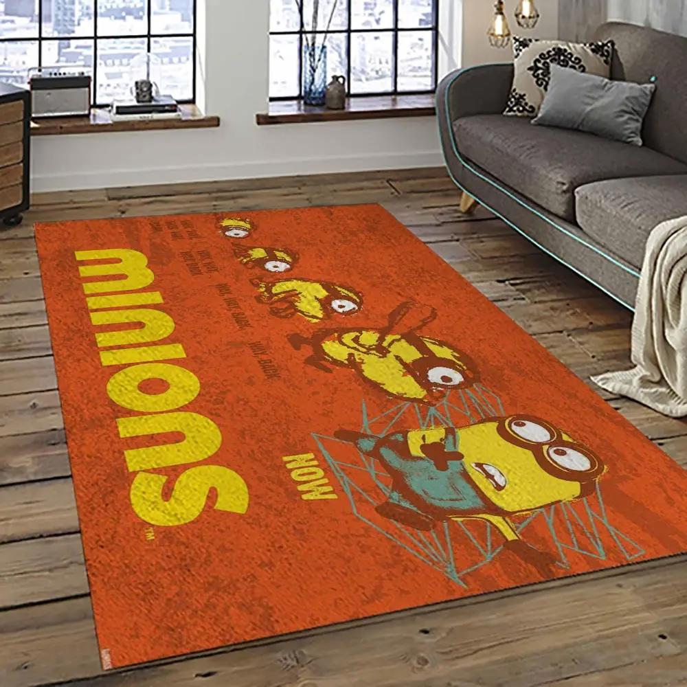 Despicable me film movie minion characters area rug home decor halloween gift best present for friends dmm54 Rectangle Rug