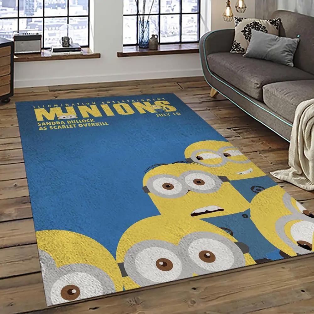 Despicable me film movie minion characters area rug home decor halloween gift best present for friends dmm57 Rectangle Rug