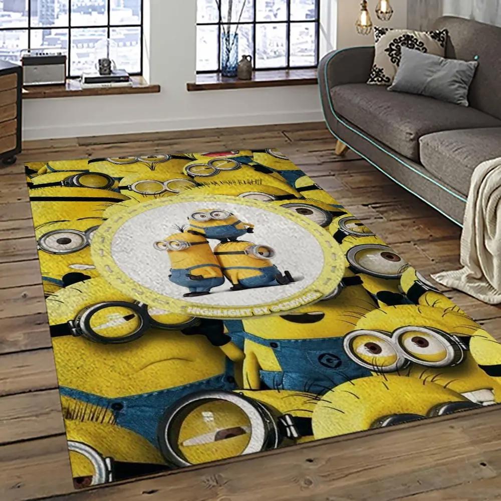 Despicable me film movie minion characters area rug home decor halloween gift best present for friends dmm7 Rectangle Rug
