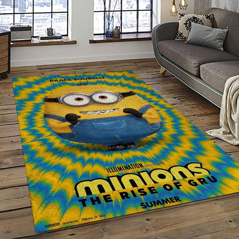 Despicable me film movie minion characters area rug home decor halloween gift best present for friends dmm72 Rectangle Rug