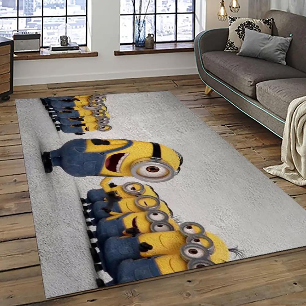 Despicable me film movie minion characters area rug home decor halloween gift best present for friends dmm95 Rectangle Rug