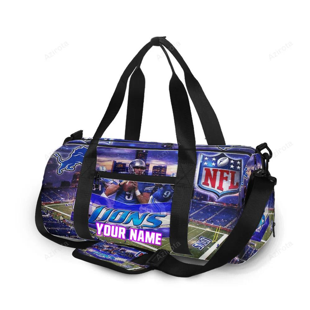 Detroit lions team v5 personalized name travel bag gym bag 1460 Travel Bag