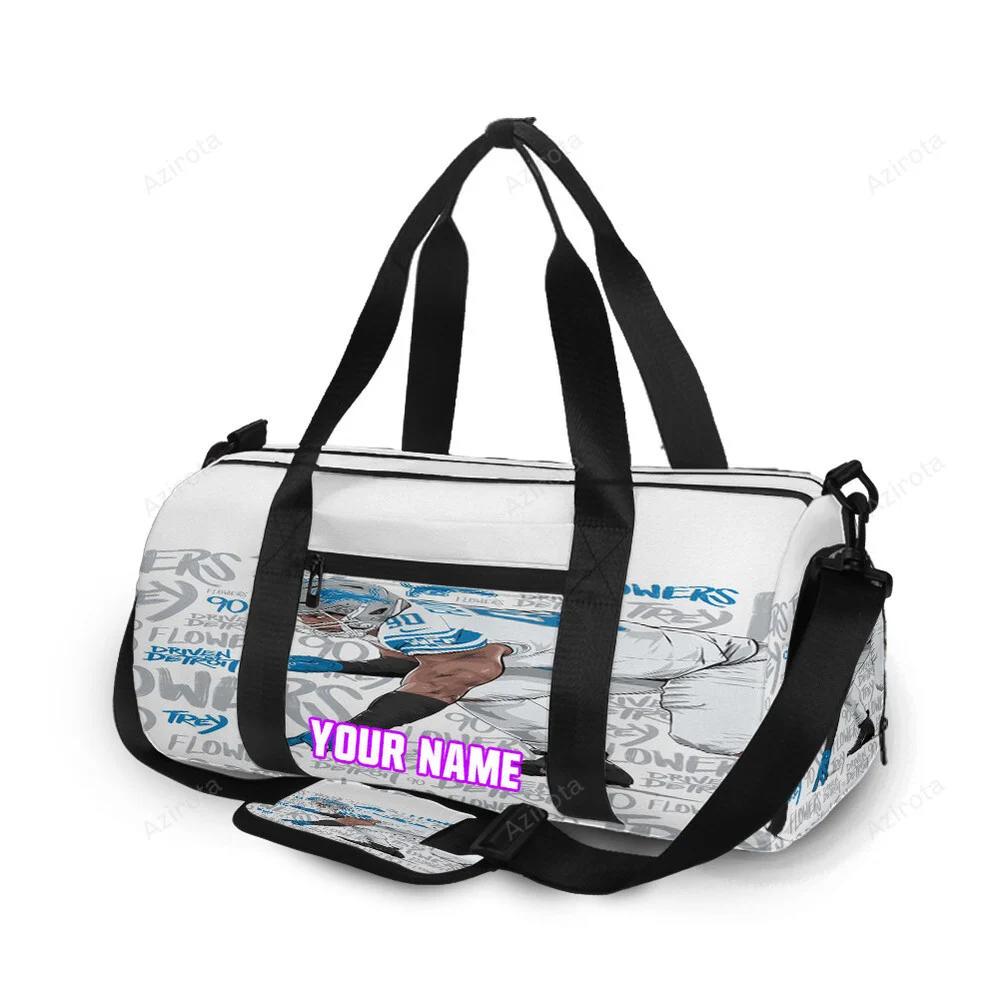 Detroit lions trey flower 90 personalized name travel bag gym bag 1147 Travel Bag