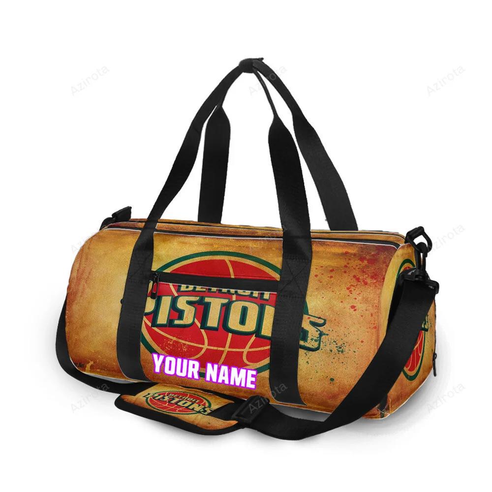 Detroit pistons vintage personalized name travel bag gym bag 1858 Travel Bag