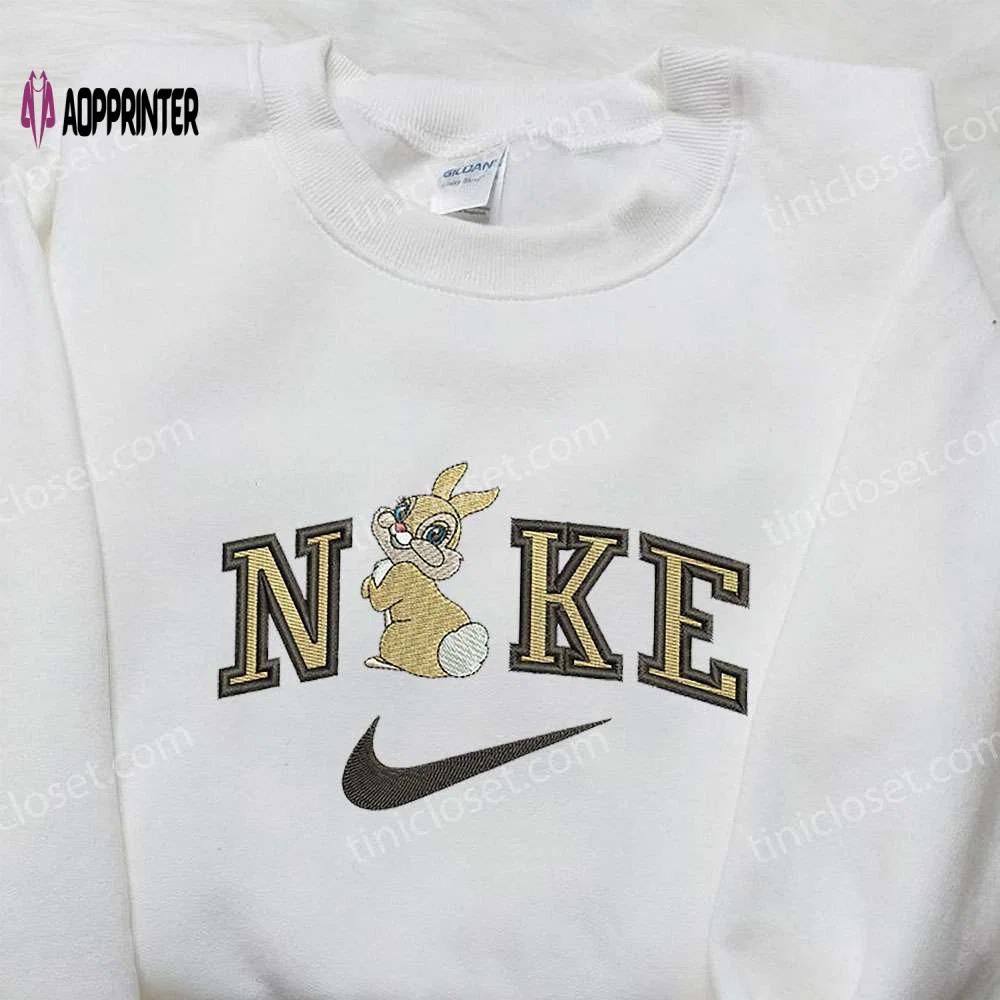 Disney inspired nike x miss bunny embroidered shirt – thumper & miss bunny design Embroidered Shirt