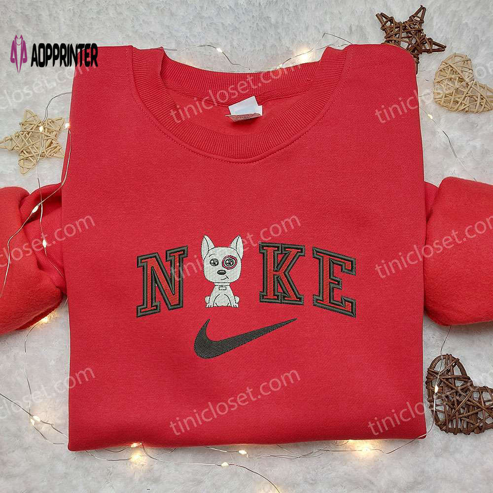 Doogie dog x nike embroidered shirt – animal embroidery & custom design Embroidered Shirt