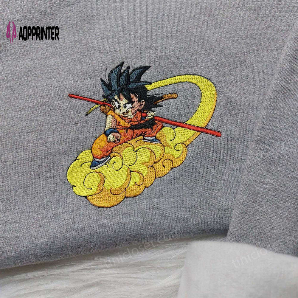 Dragon ball songoku embroidered shirt sweatshirt & anime hoodie – perfect for fans! Embroidered Shirt