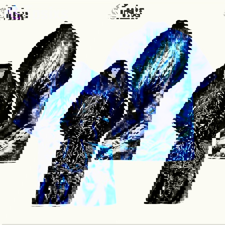 Dragon ball z vegeta blue tropical hawaiian shirt Hawaii Shirt Shorts & Flip Flops