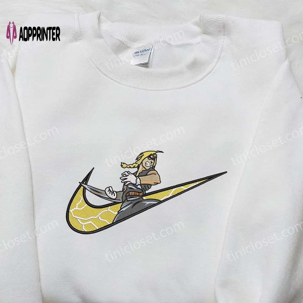 Elric x nike embroidered shirt: fullmetal alchemist custom design Embroidered Shirt