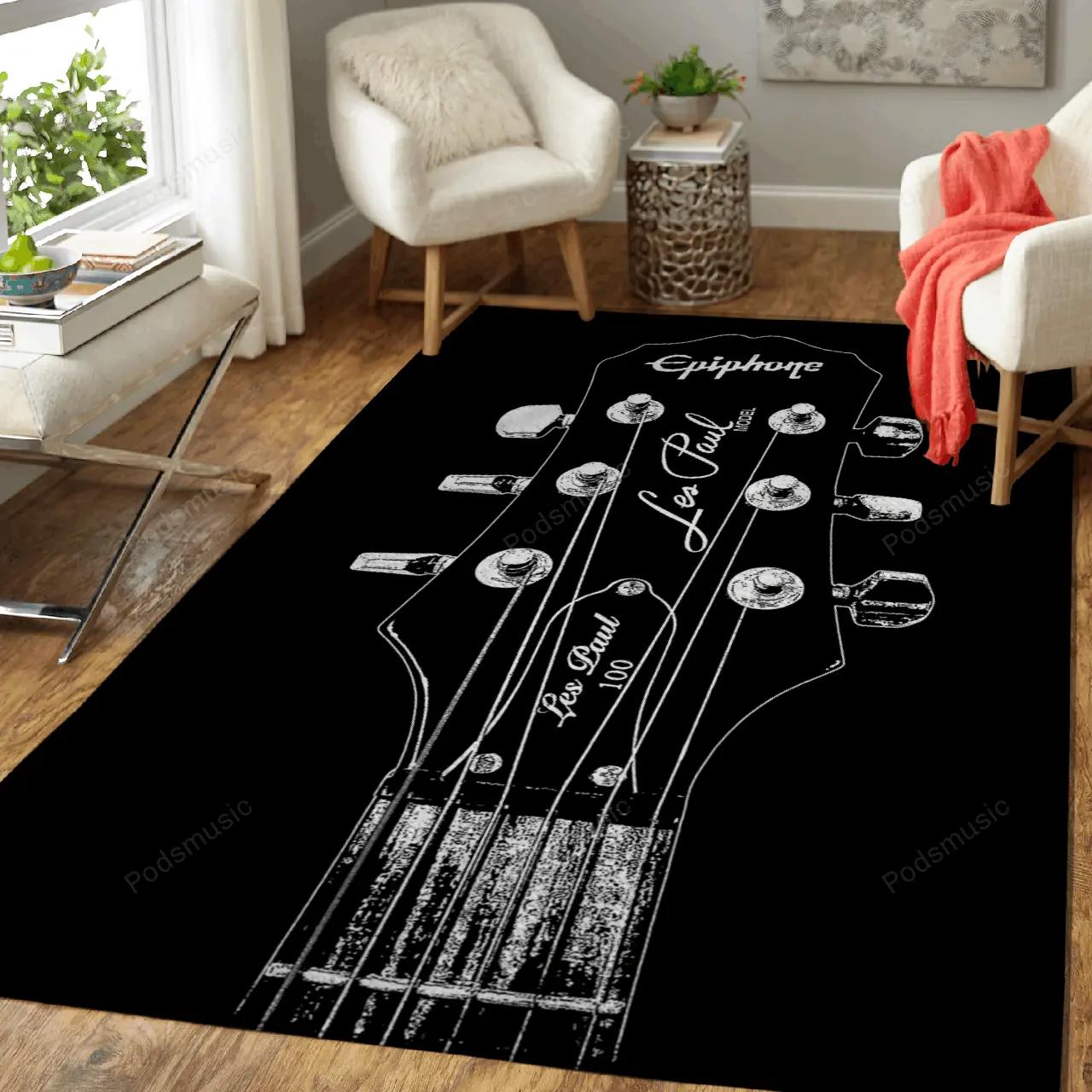 Epiphone les paul 100 guitars music art for fans area rug living room carpet rug regtangle carpet floor decor home decor Rectangle Rug