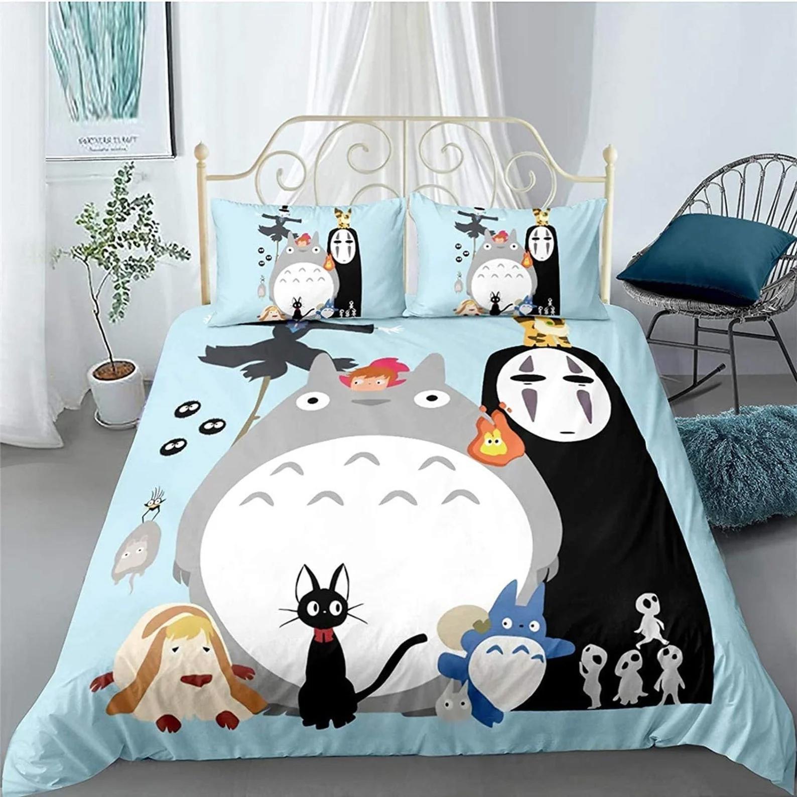Fandomgift anime my neighbor totoro bedding set duvet cover and pillowcase Bedding Sets