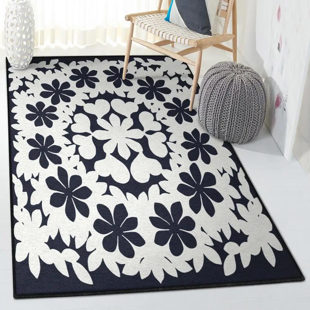 Flower indoor outdoor carpet, hawaiian flower rug Rectangle Rug