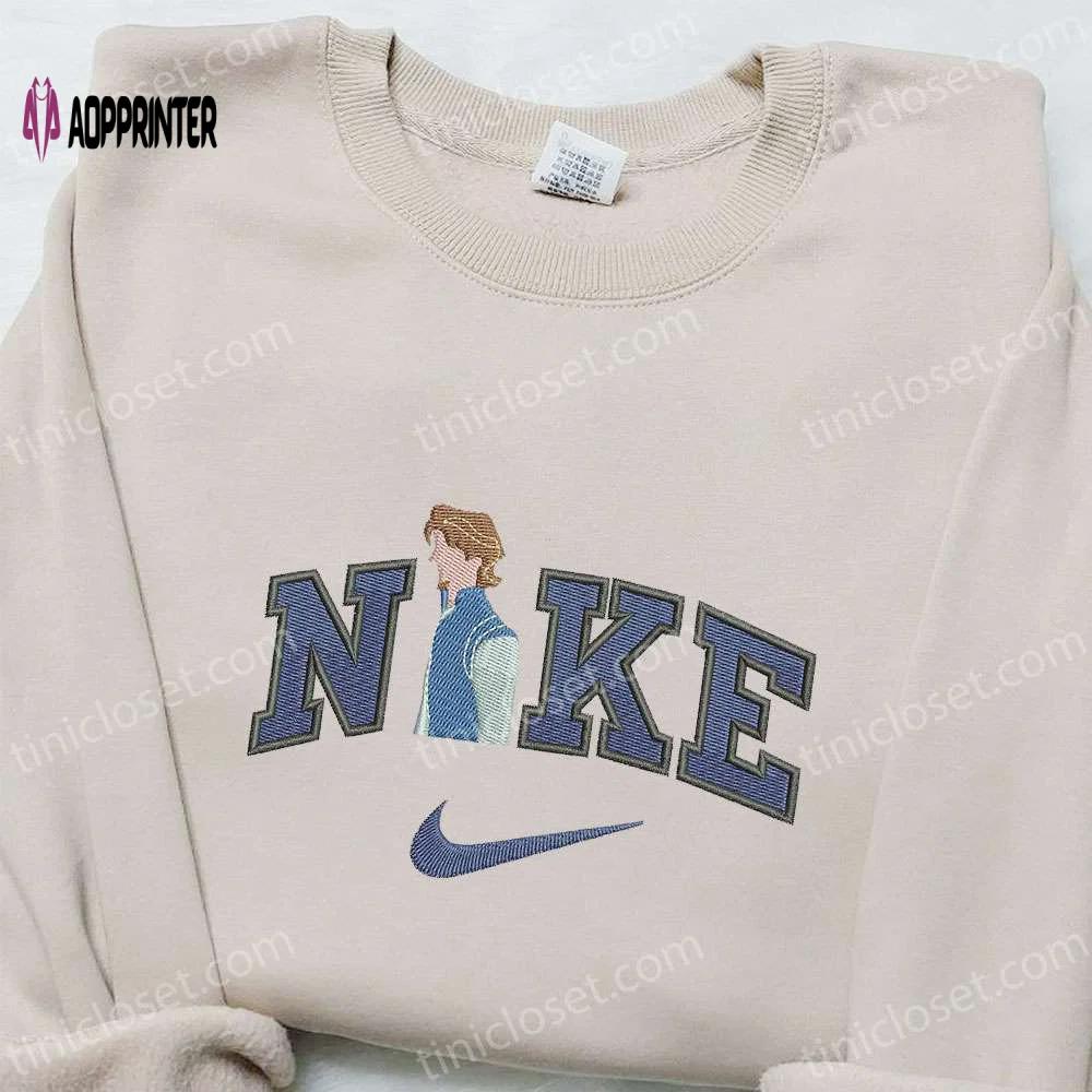 Flynn rider x nike cartoon embroidered hoodie & tangled shirt nike inspired embroidery Embroidered Shirt