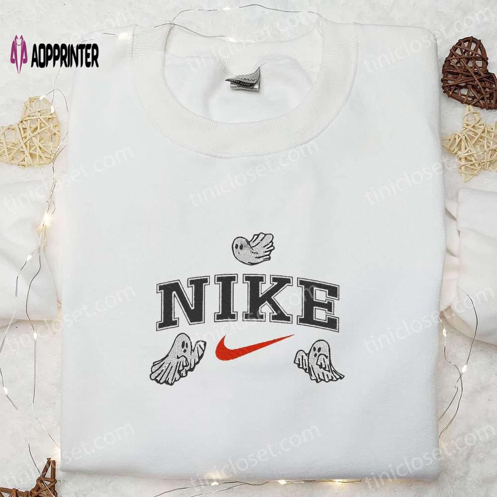 Ghost x nike embroidered hoodie & shirt: best halloween gift ideas Embroidered Shirt