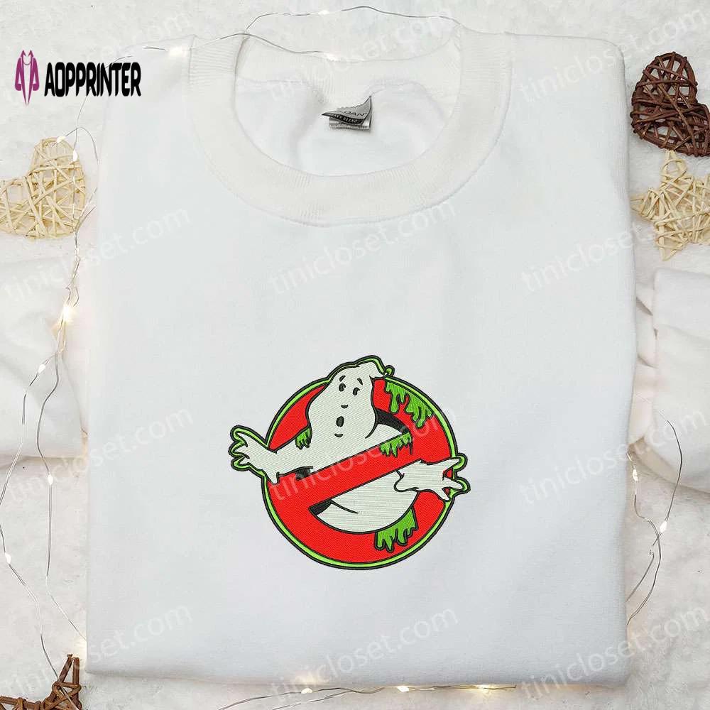 Ghostbusters embroidered sweatshirt: halloween hoodie perfect gift for halloween lovers Embroidered Shirt