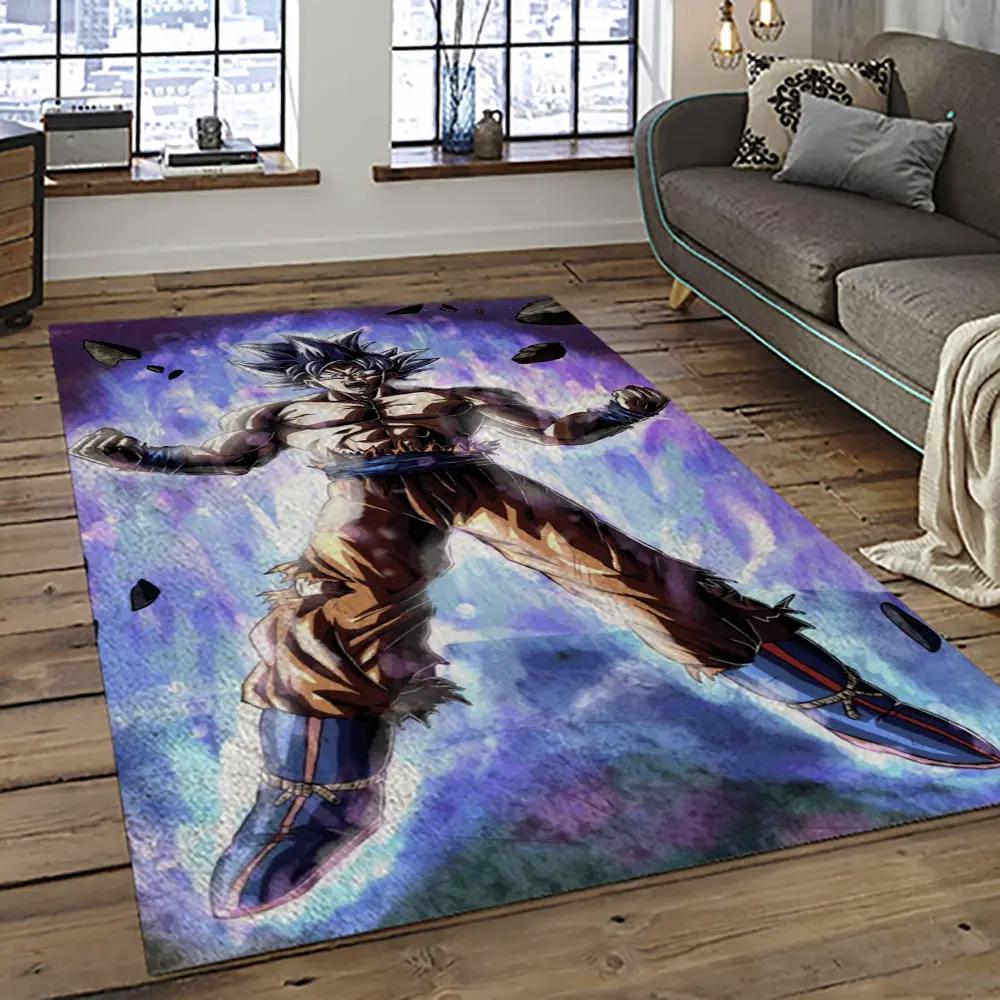 Goku characters cartoon movie carpet rectangle area rug for living room bedroom decor gku1 Rectangle Rug