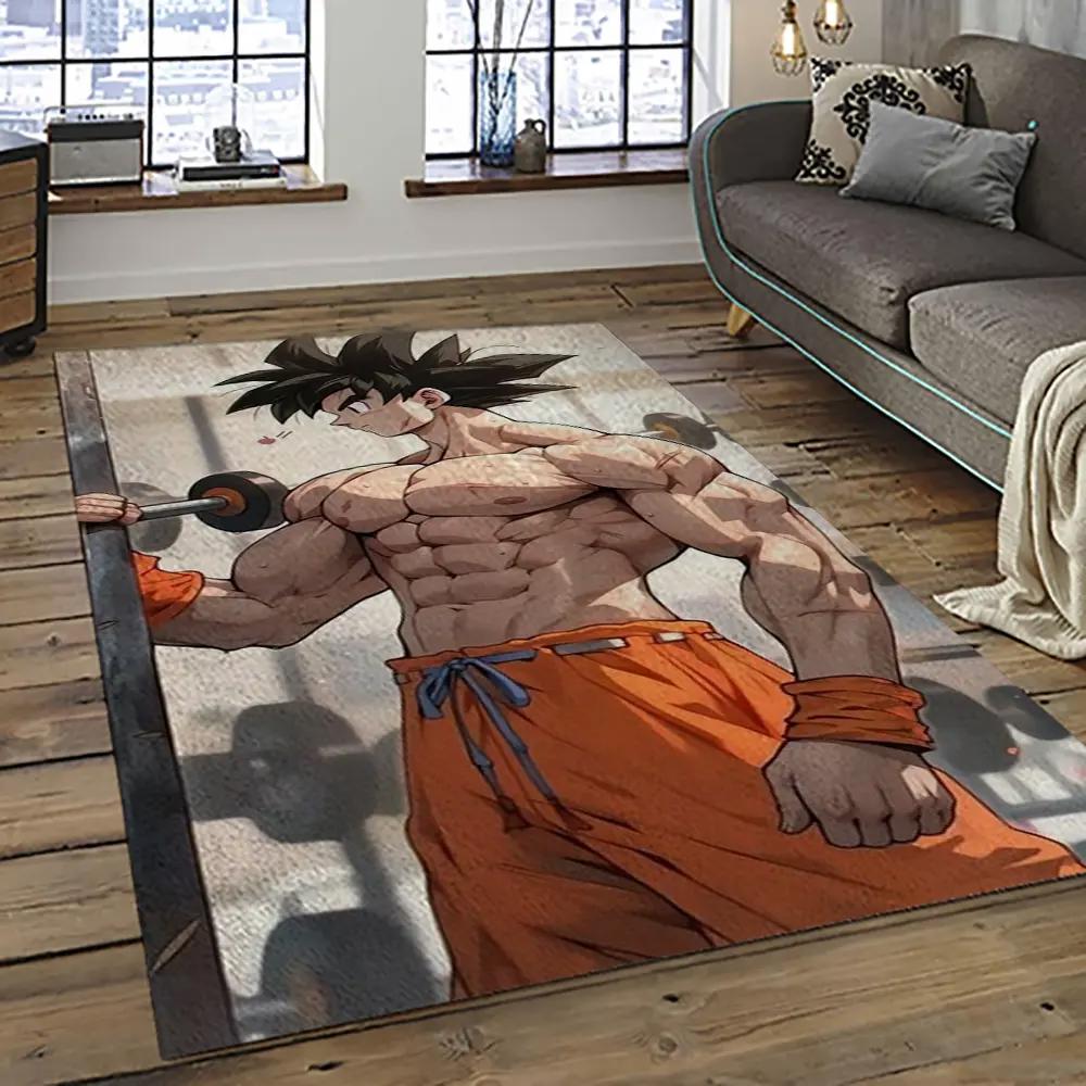 Goku characters cartoon movie carpet rectangle area rug for living room bedroom decor gku44 Rectangle Rug