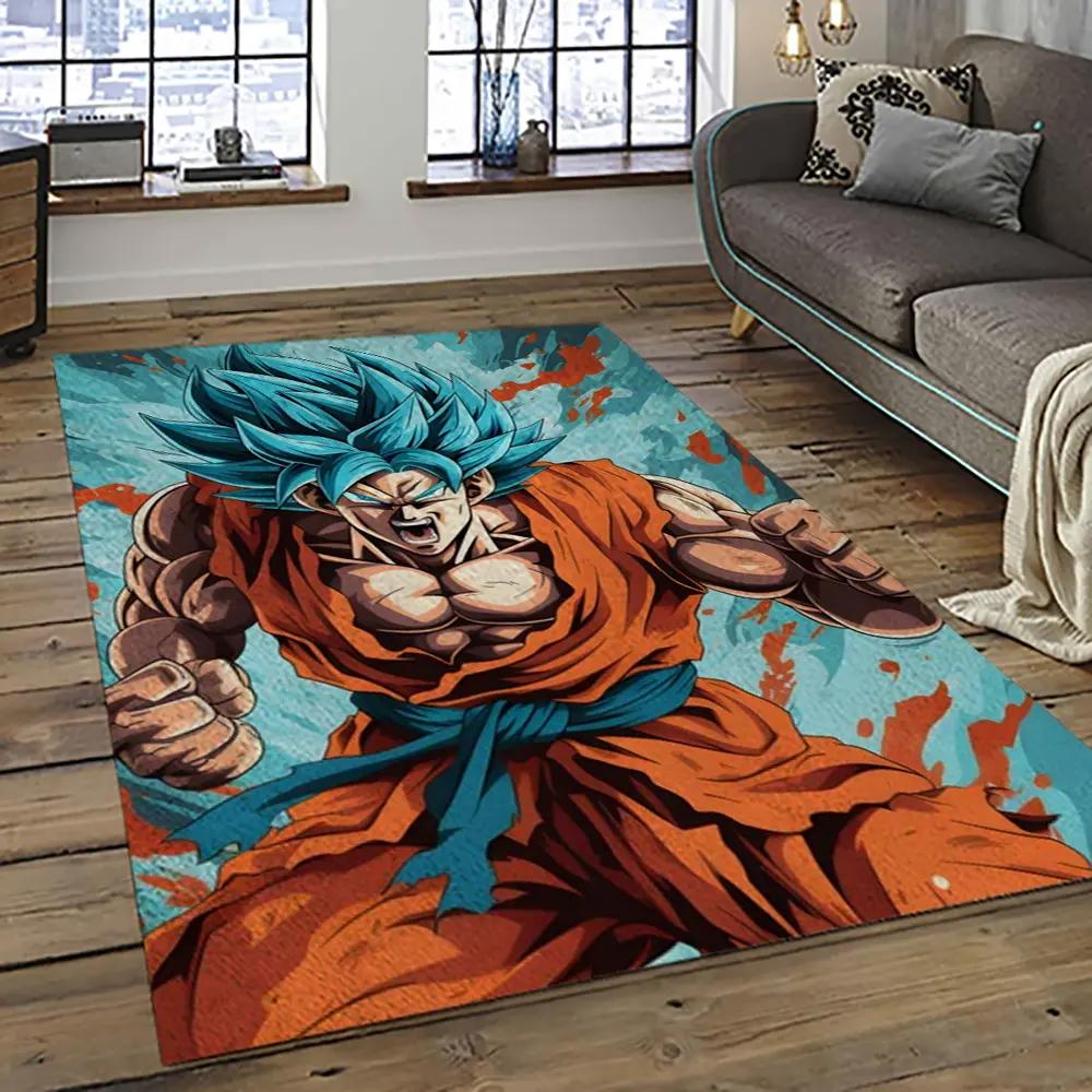 Goku characters cartoon movie carpet rectangle area rug for living room bedroom decor gku45 Rectangle Rug