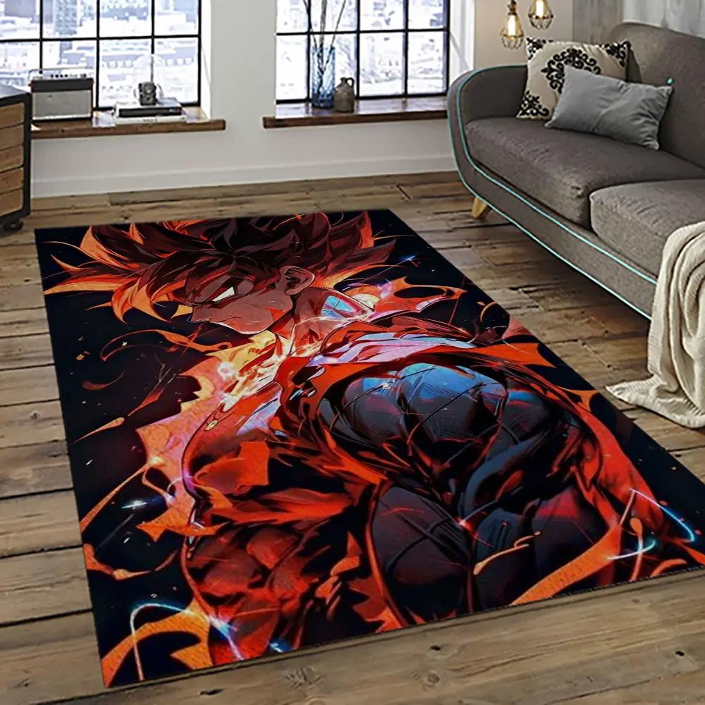 Goku characters cartoon movie carpet rectangle area rug for living room bedroom decor gku59 Rectangle Rug