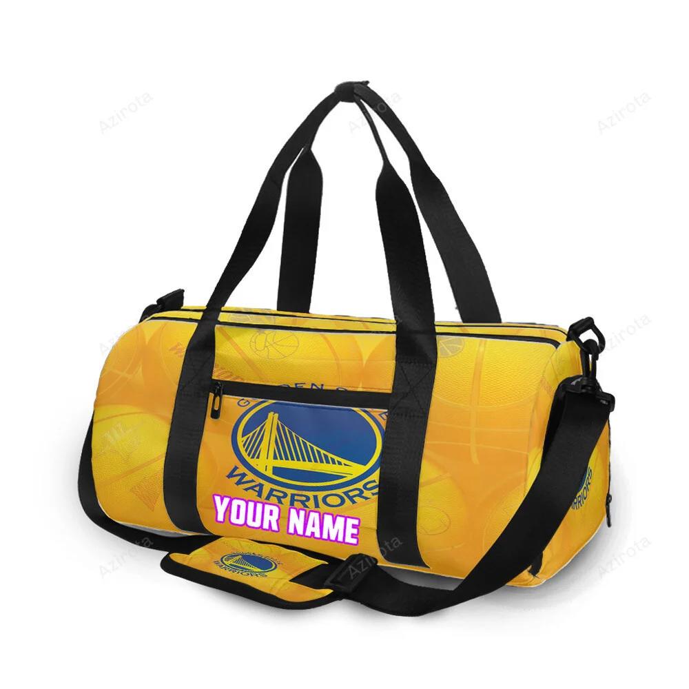 Golden state warriors emblem texture ball personalized name travel bag gym bag 1822 Travel Bag